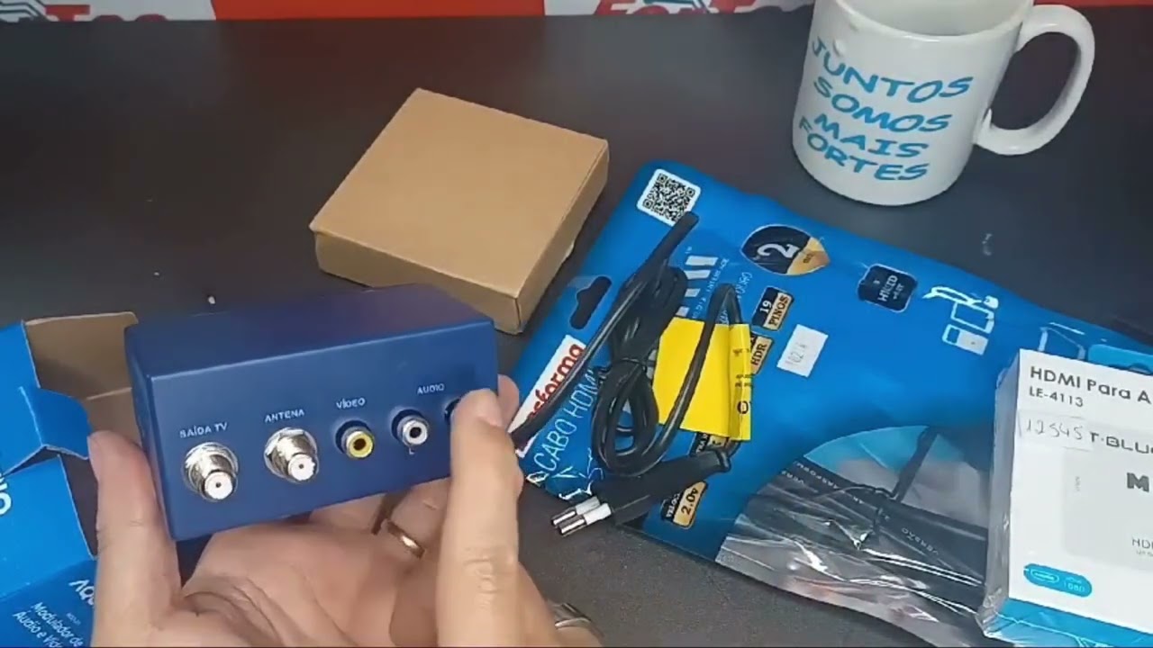 Como ligar tv box vídeo game ou receptor de imagem em uma  tv antiga?