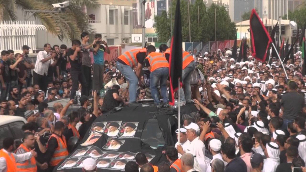 شاهد وداع الاب المرحوم سماحة السيد جواد الوداعي من بداية التشيع حتى اهالة التراب عليه 22 ماس 2016