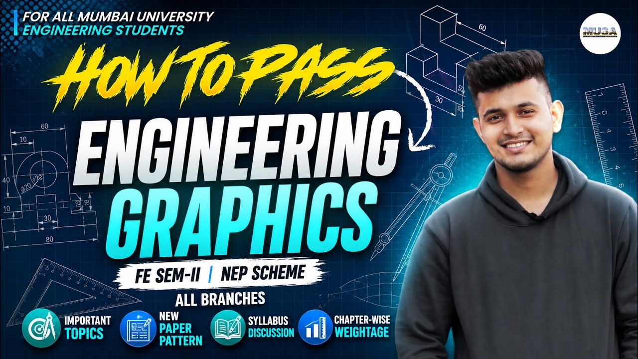 How to Pass Engineering Graphics | First year Engineering | Mumbai University | MUSA | Shahid Sir 