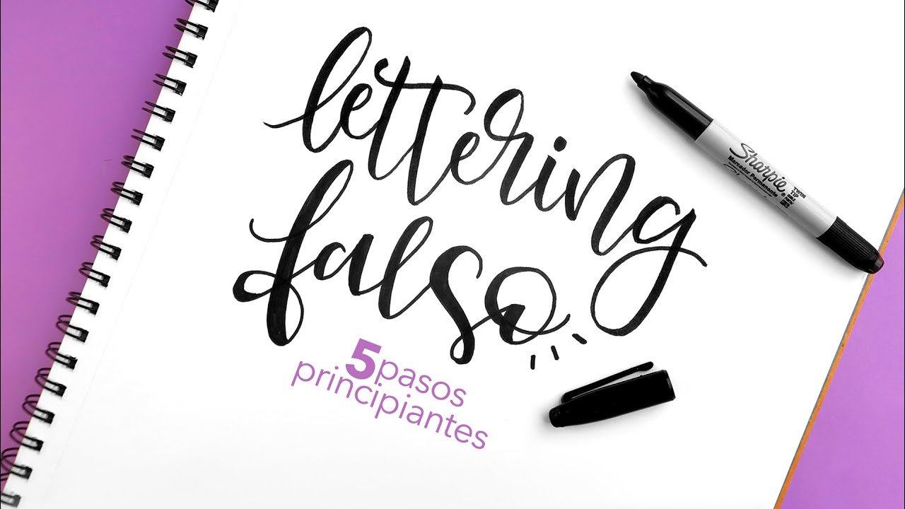 LETTERING FALSO en 5 pasos fáciles!! **INCLUYE ABECEDARIO** ✄ Barbs Arenas Art!