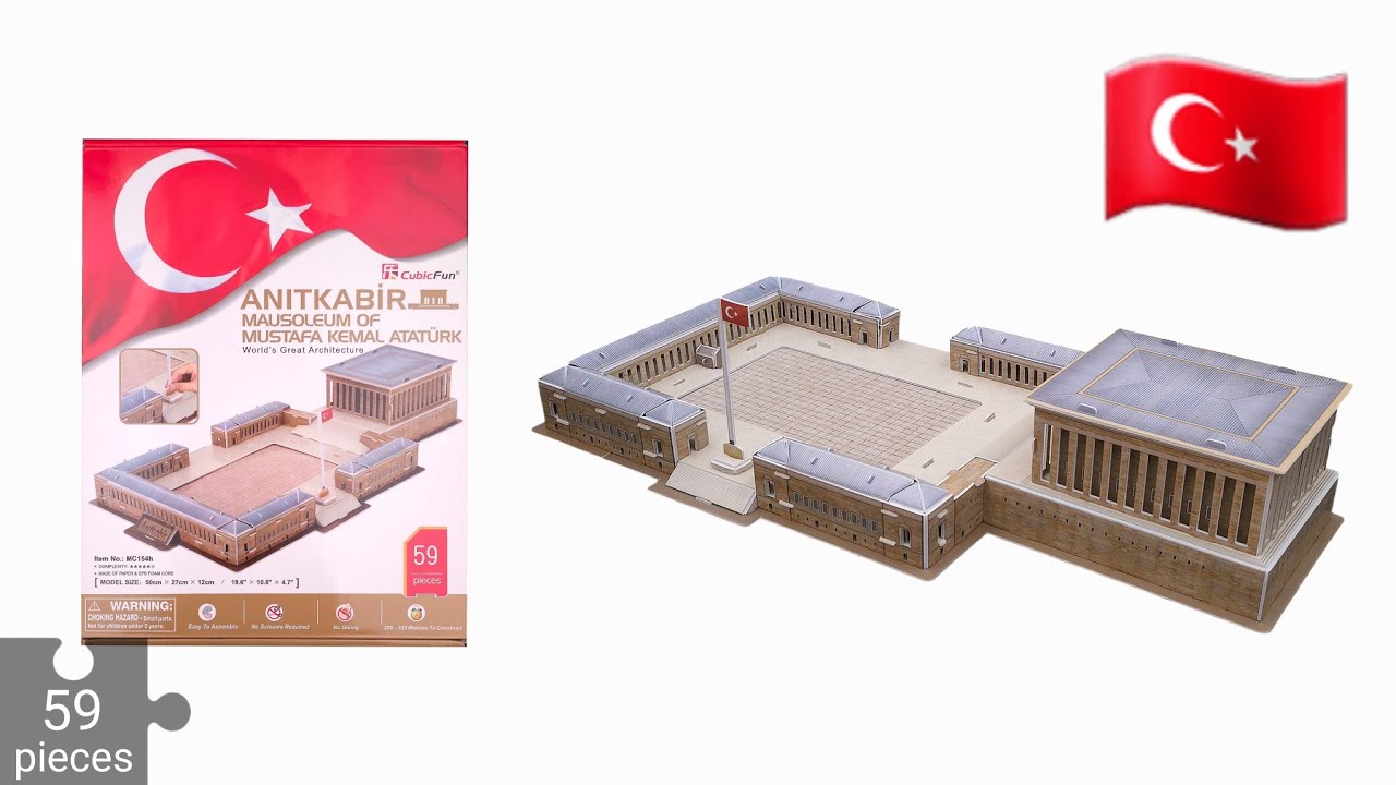 Anıtkabir (Atatürk Mausoleum) Ankara 3D Puzzle by Cubic Fun® - Step by Step