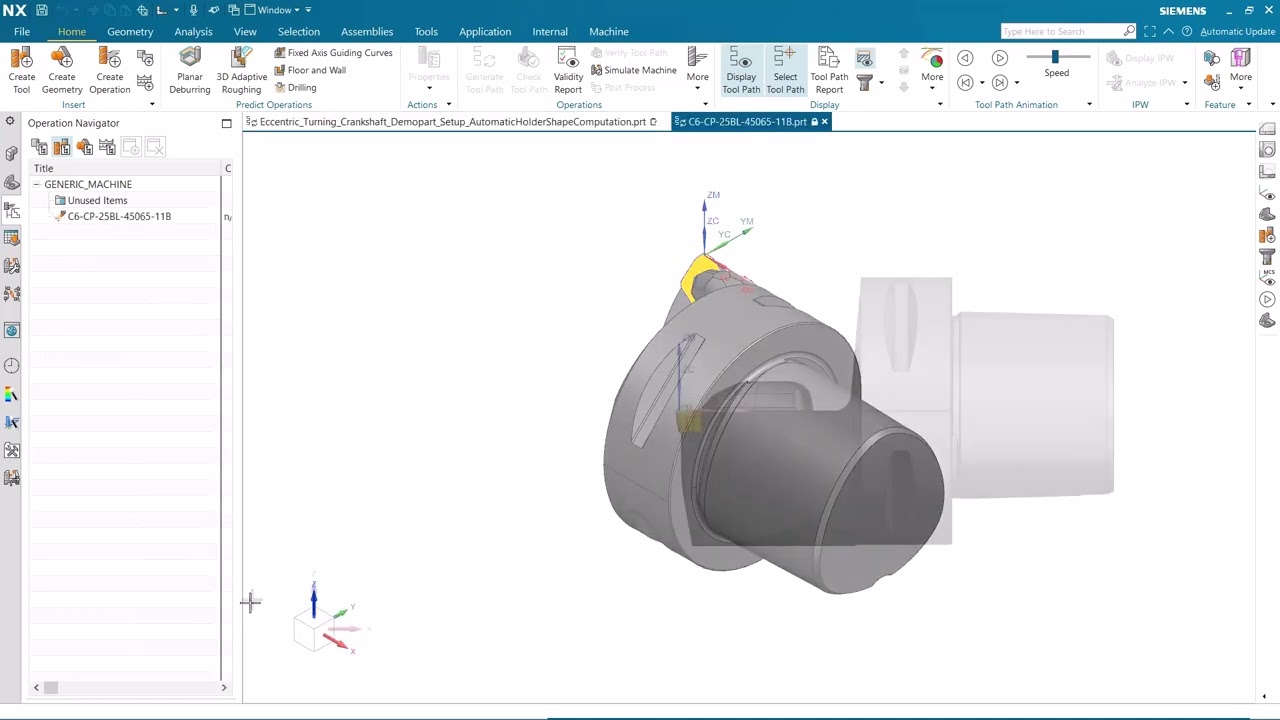 NX2306 CAM What's New - Automatic Turning Tool Holder Collision Shape Creation