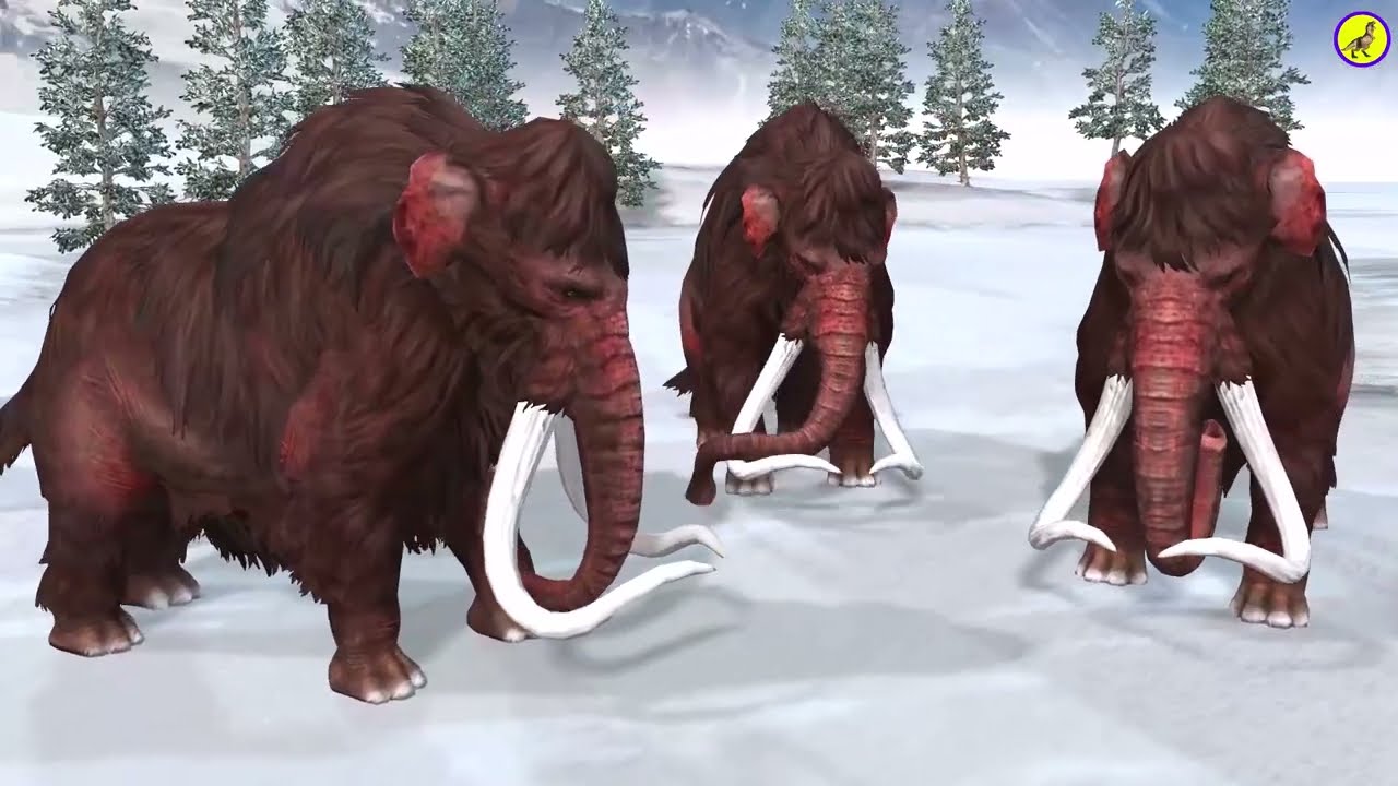 10 Black Mammoths vs Woolly Mammoth Epic Battle Mammoth Elephant Save Baby Mammoth Battle Stories