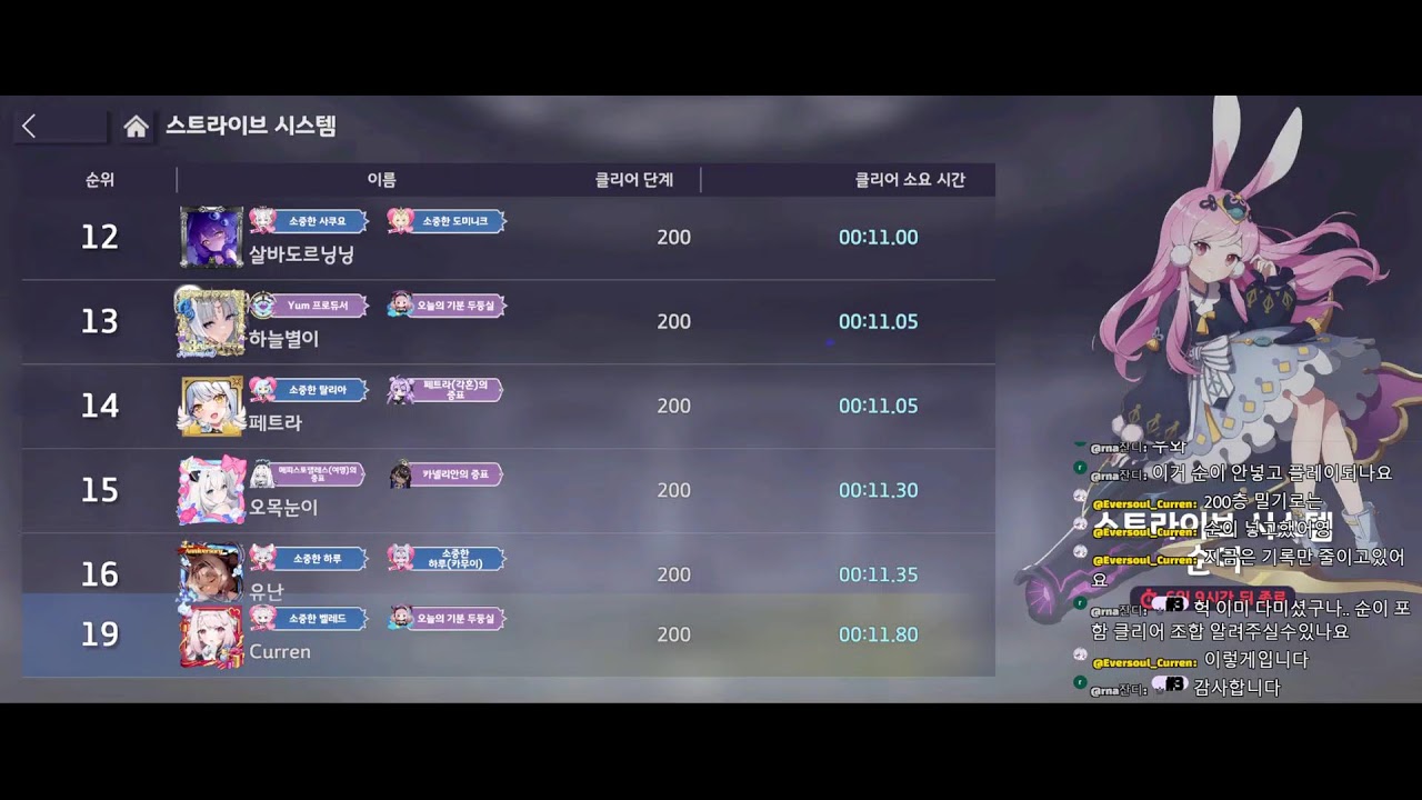 [에버소울] 스트라이브 시스템 자동사냥(?) 겸 질문 받아요