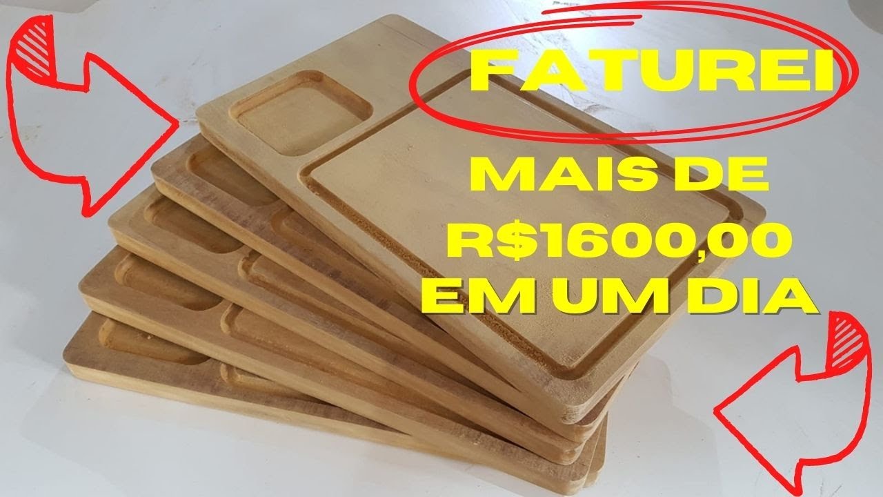 MAIS de $$ 1.800,00 $$ em UM dia com a ROUTER CNC fabricando tábua de churrasco #churrasco #cnc