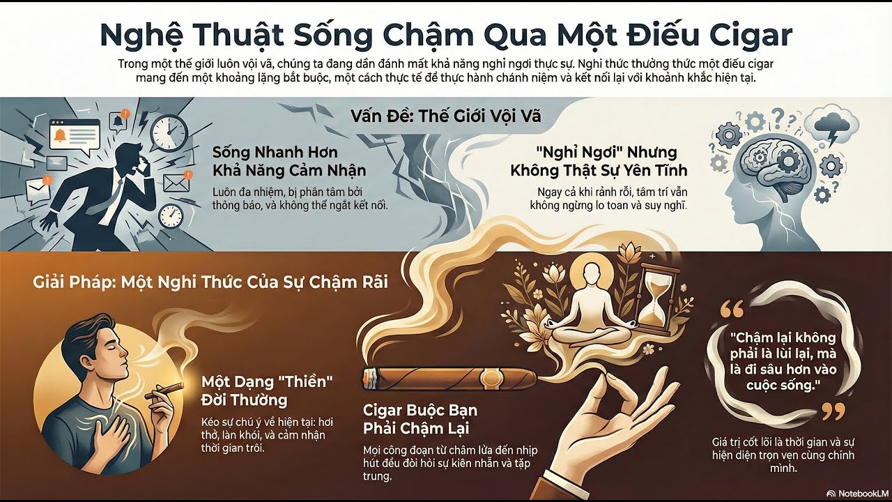 Cigar & nghệ thuật sống chậm: Tâm lý học của việc thưởng thức chậm | Yêu Cigar Podcast