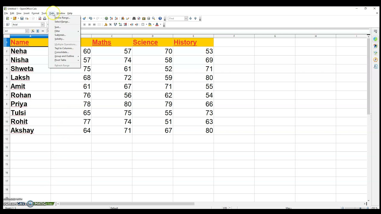 Consolidating Data in OpenOffice Calc | Class 10 Information Technology