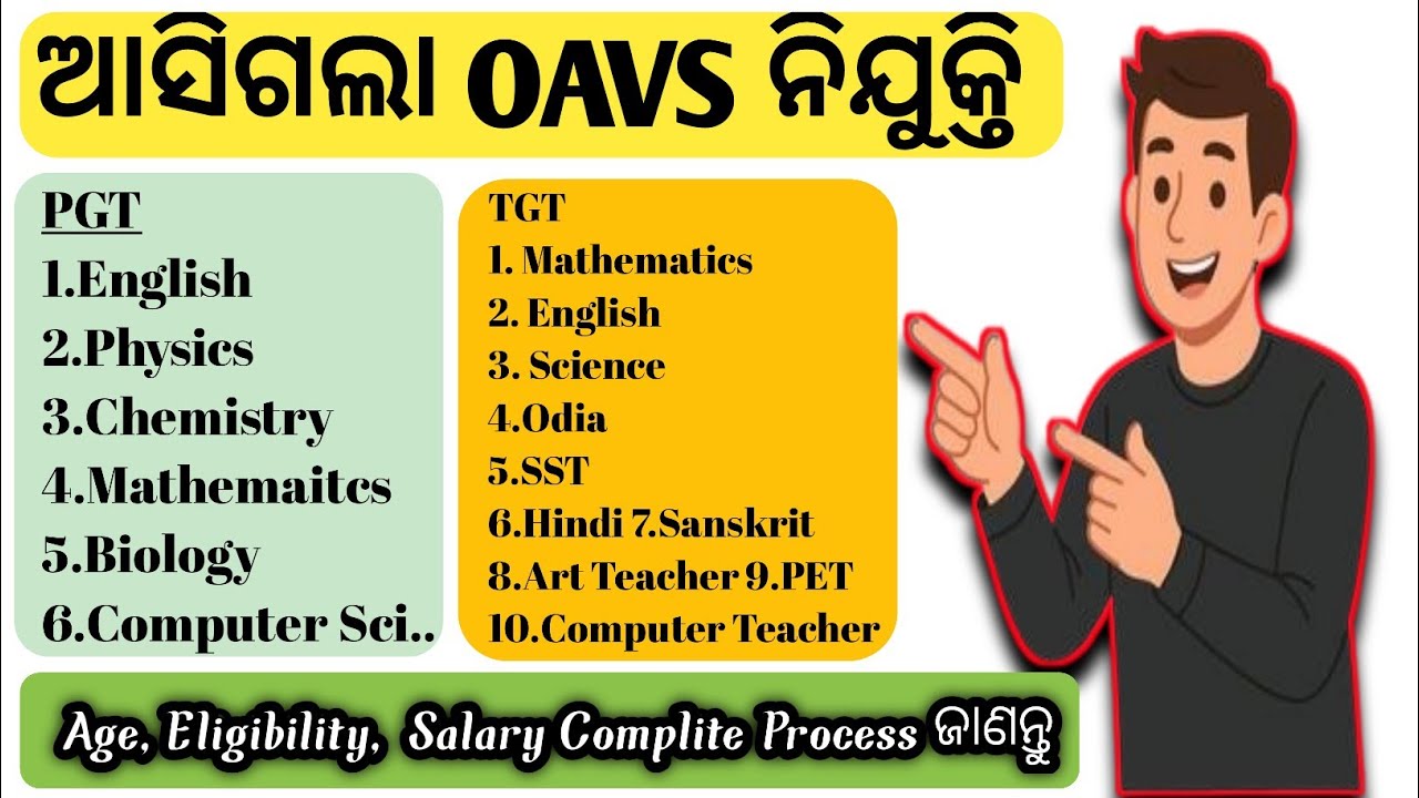OAVS Recruitment 2026//PGT & TGT Recruitment 2026/Without B,Ed, CTET& OTET Vacancy 2026/