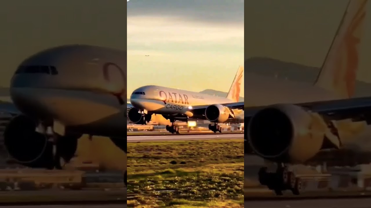 Smoke In the Landing Gear During Landing #ytshorts #ytshortsindia #shortsfeed #travel #777F