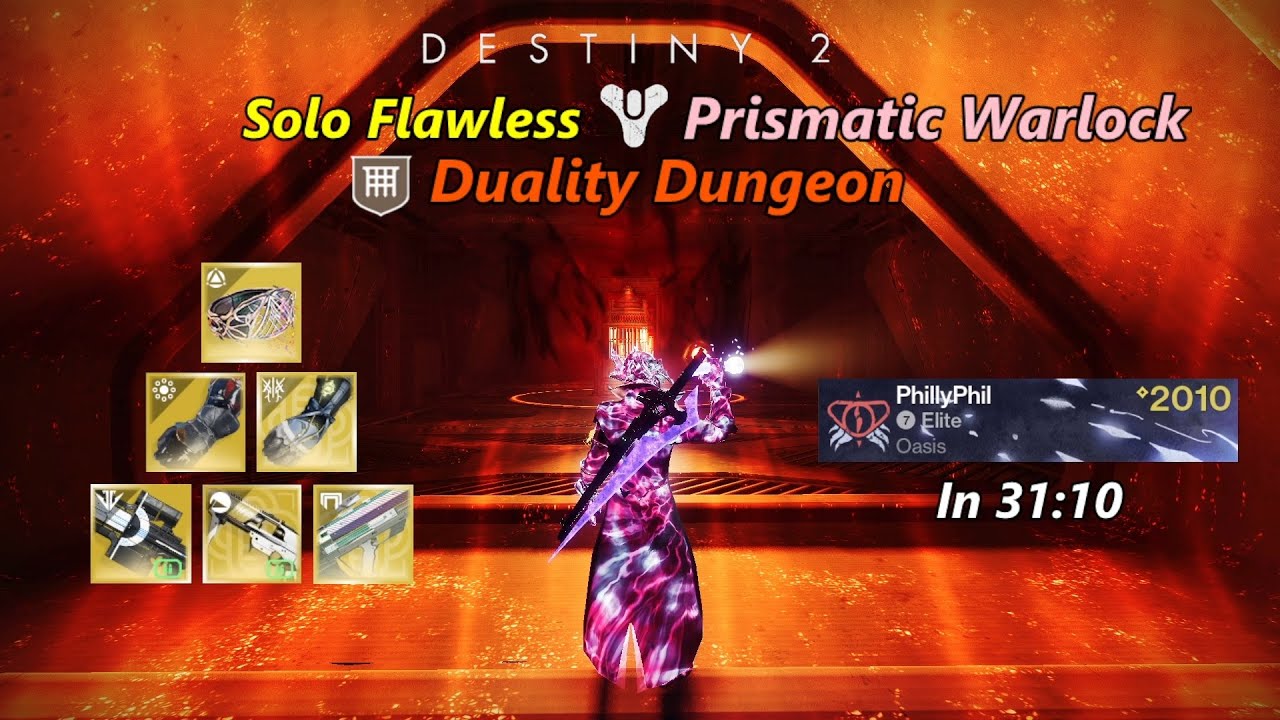 Duality Solo Flawless, Prismatic Warlock in 31:10 (Destiny 2, The Final Shape)