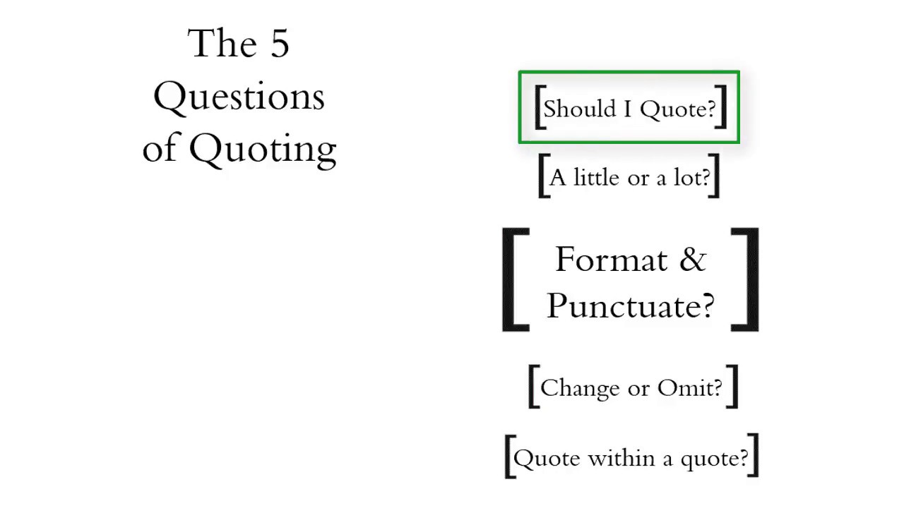 Quoting Question 1