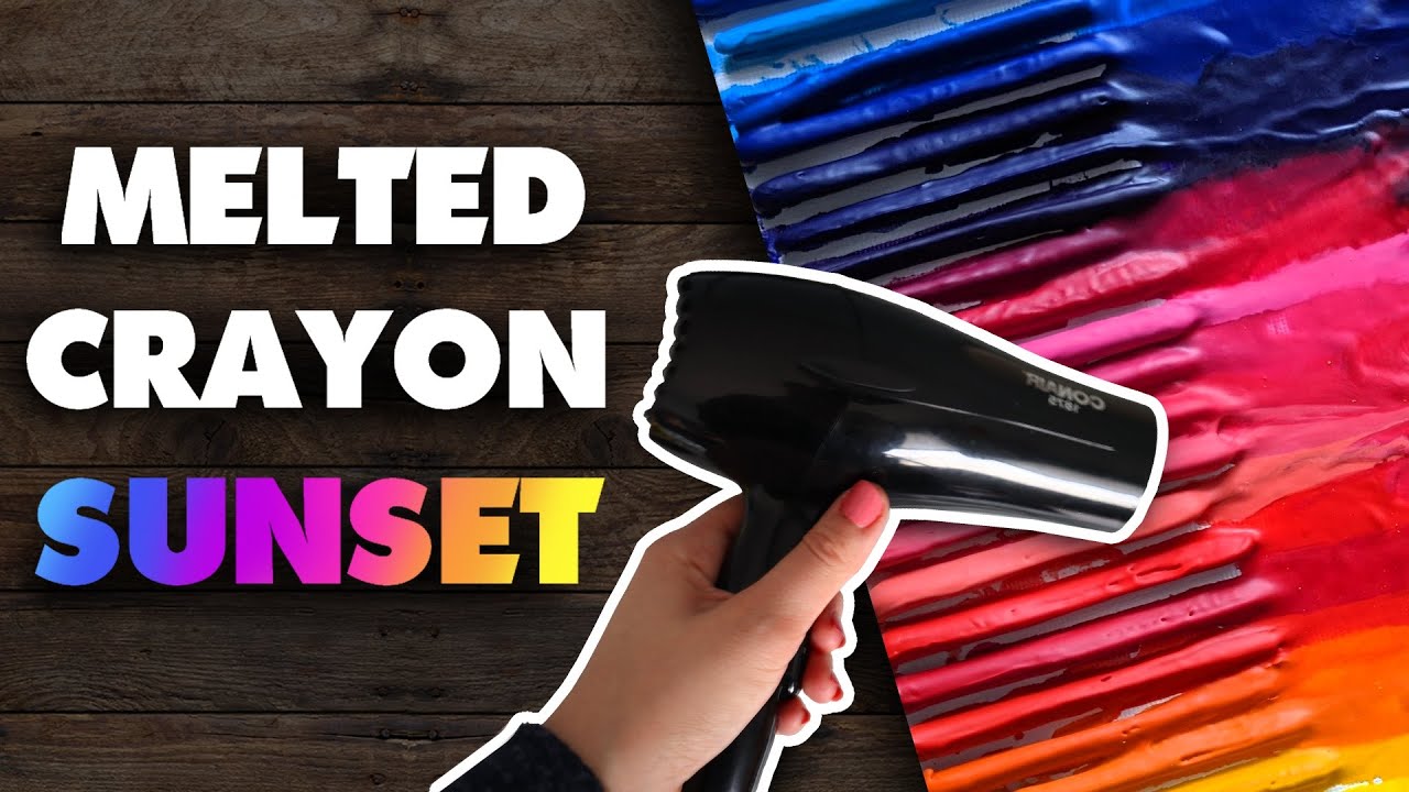 MELTING CRAYONS || Creating an Art Piece with Crayola Crayons!