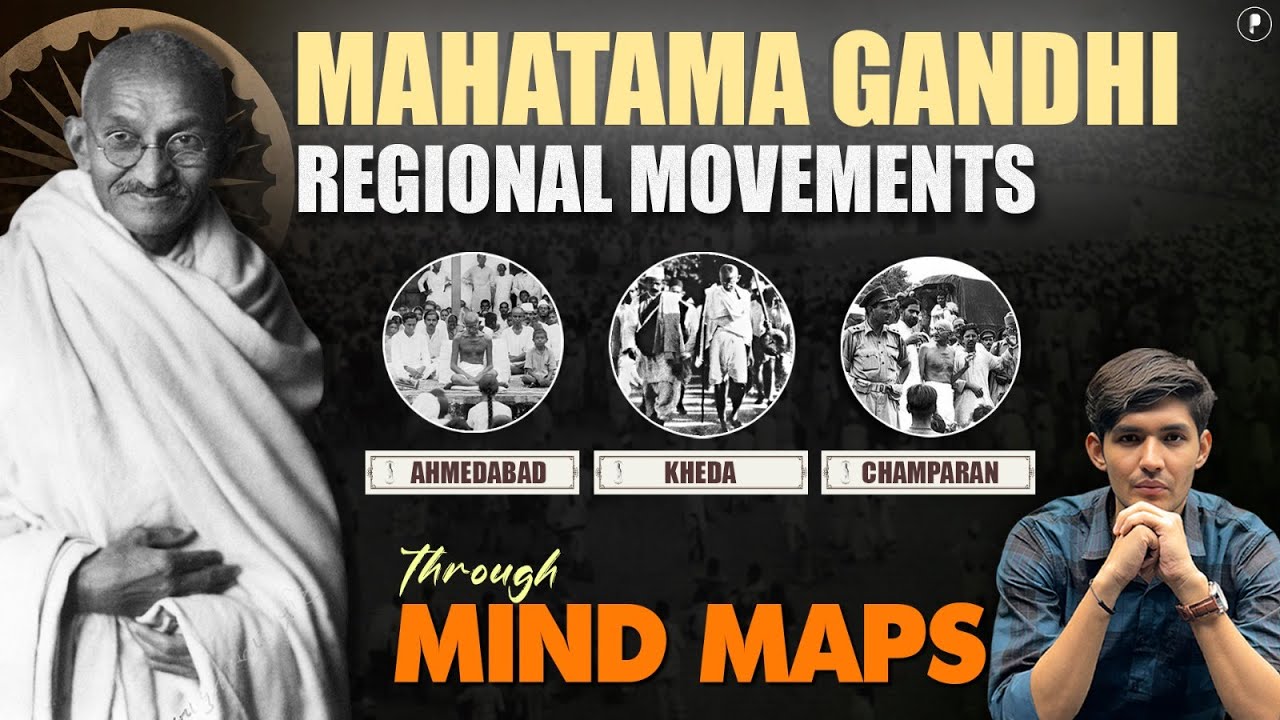 Mahatma Gandhi Regional Movements with Mind Maps | Modern History