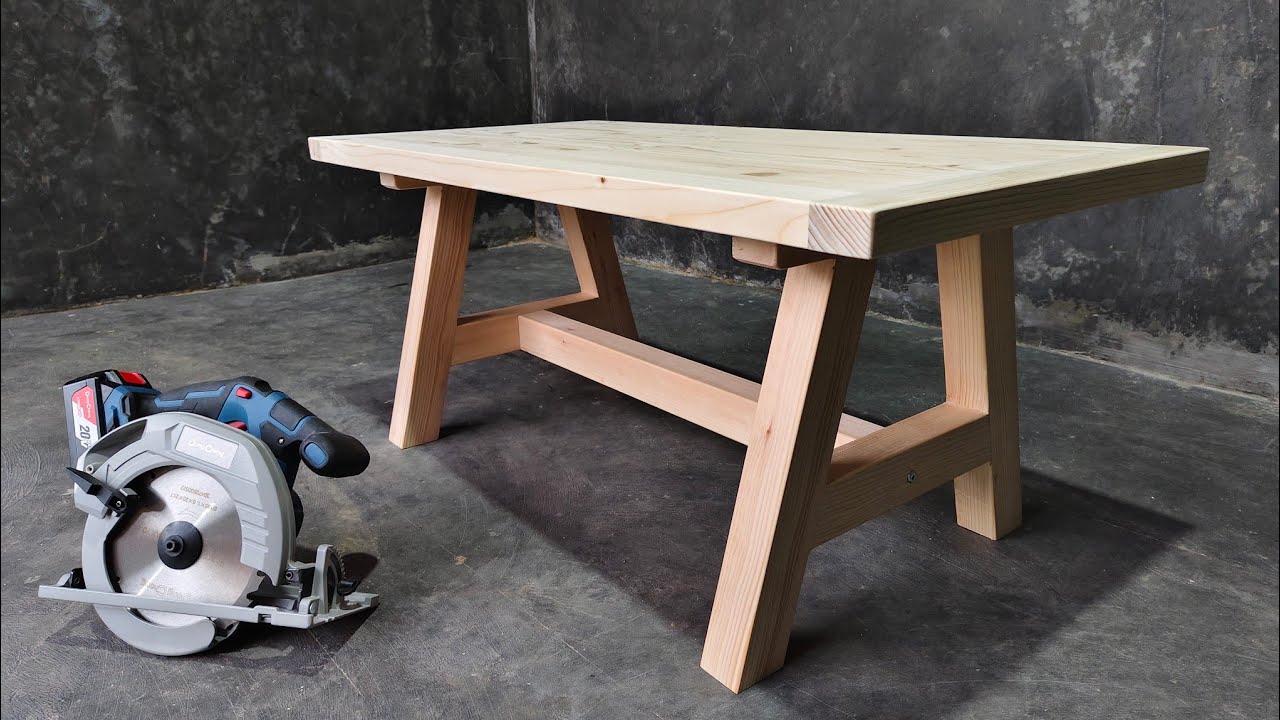 Mudah Membuat Meja Sederhana menggunakan Circular Saw DongCheng - DIY Woodworking