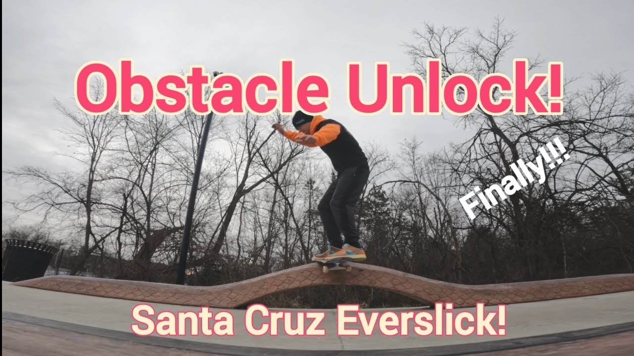 Boardslide over the snake curb! Santa Cruz Everslick Skateboard! Awesome skatepark! Best Skatepark?