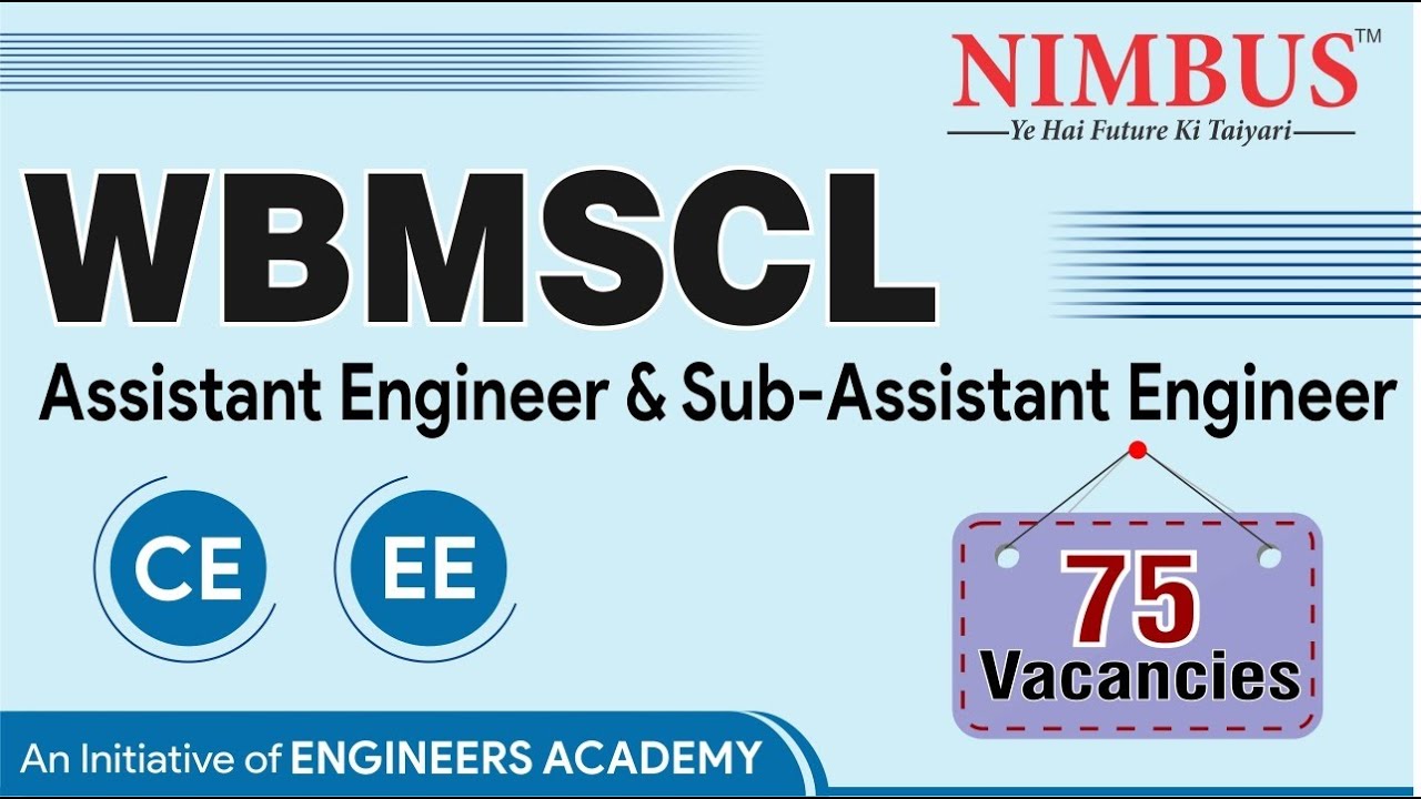WBMSCL Recruitment 2023 | Assistant & Sub-Assistant Engineer Eligibility/Syllabus Complete Details