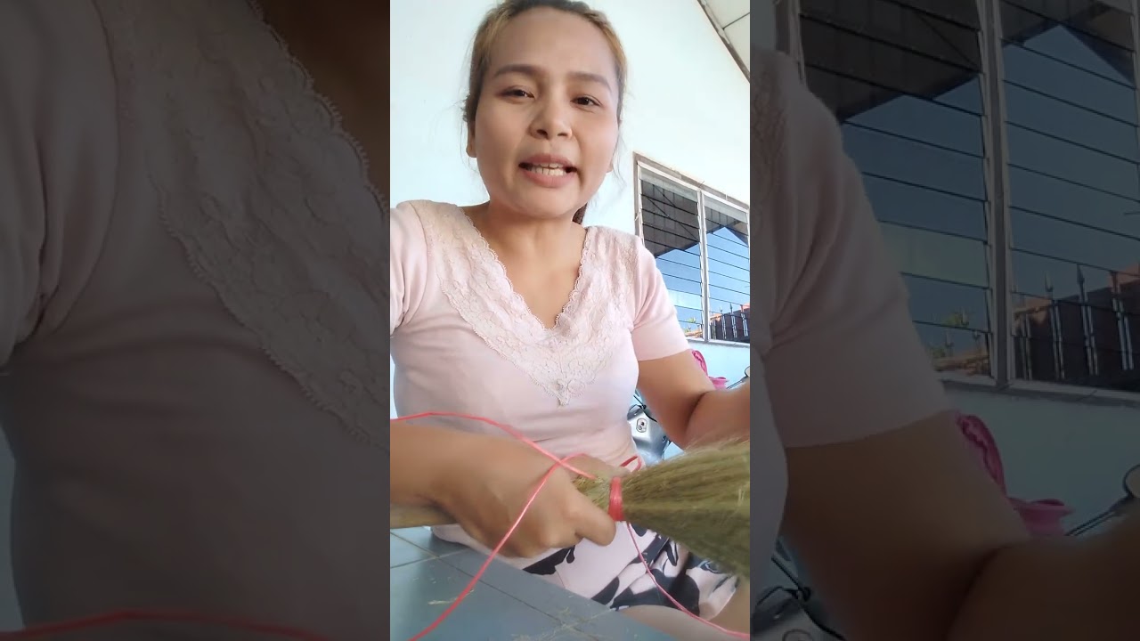 การทำไม้กวาดดอกหญ้า(ดอกอ้อ)🤟🤟🤟
