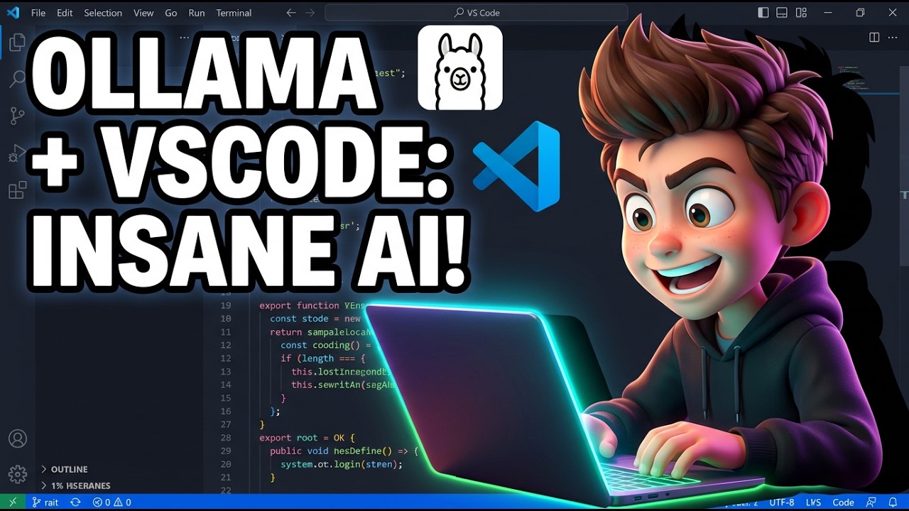 Как использовать Ollama в VSCode | Помощник по программированию на основе ИИ в VS Code с Ollama (...