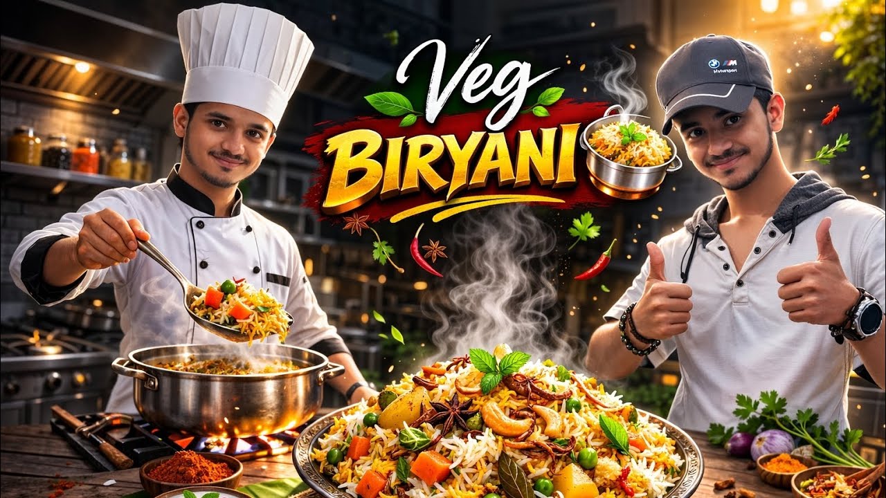 Recipe 🍴of the 👌 veg-biryani 🥘 (#food #vlog )