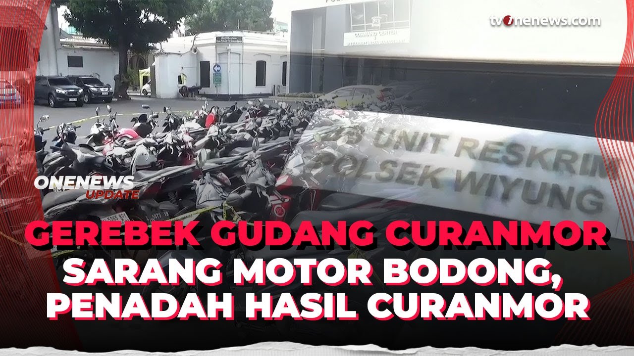 Gudang Curanmor di Sidoarjo Digerebek, 75 Motor Bodong dan 4 Mobil Mewah Diamankan | OneNews Update