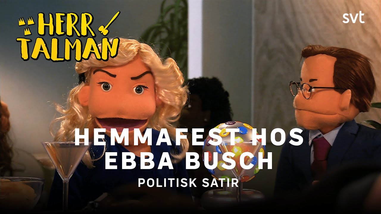 Välkommen till hemmafest hos Ebba Busch | SVT Humor