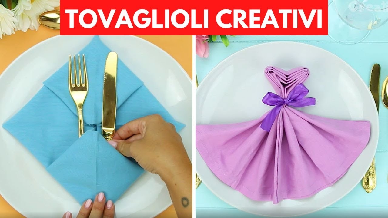 7 modi di piegare i tovaglioli in modo creativo!👗
