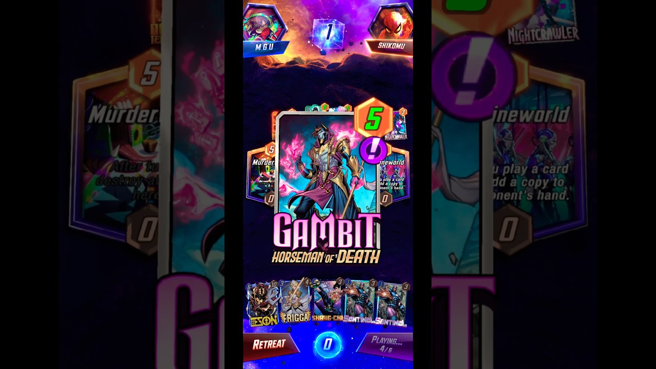 Gambit Horseman of Death is here 😱💀 [Marvel Snap] #marvelsnap #shorts