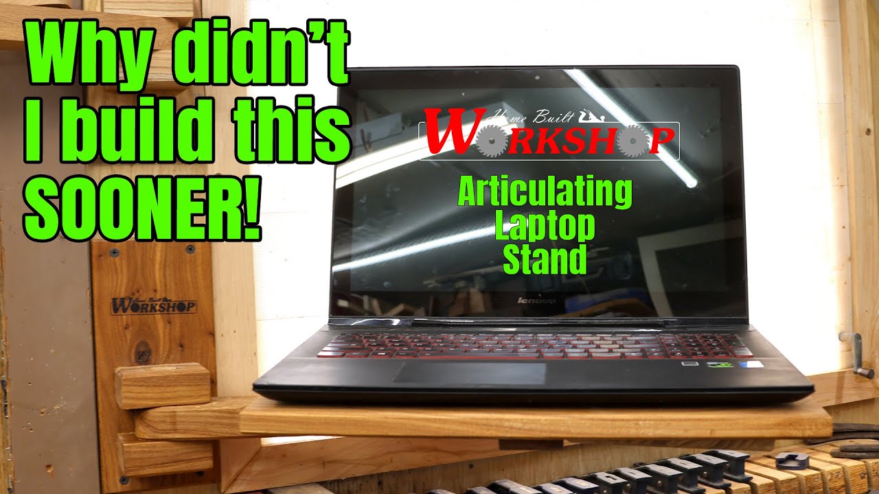 Building a Swing Arm Laptop Stand for the workshop | I should have build this sooner!