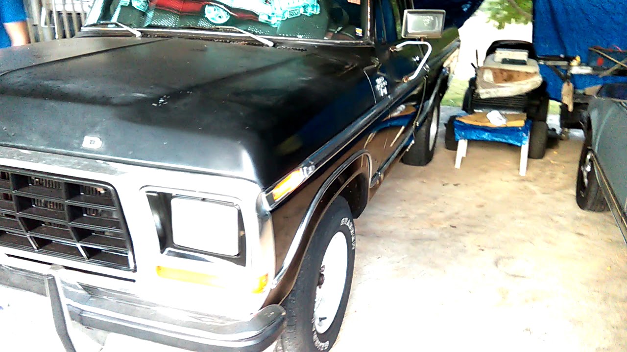 Old start cold start 1978 Ford f100 351w dual glasspack exhaust