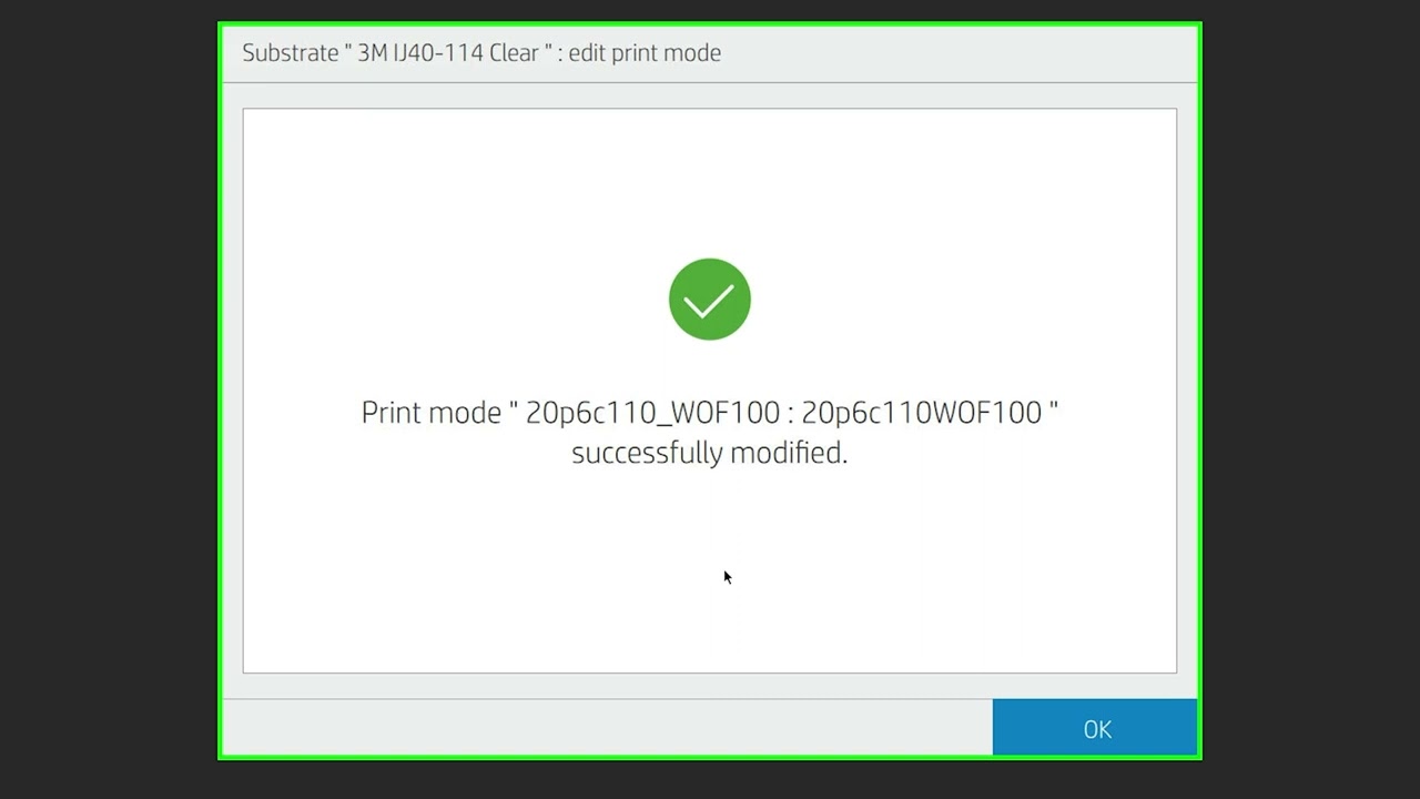 Profile and Print Mode Adjustment  HP 700 800 W