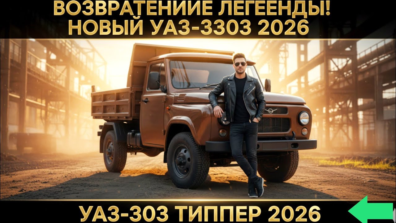 Обзор нового УАЗ-3303 Tipper 2026 &mdash; Двигатель, интерьер, тест-драйв и off-road!@TechDrive-n3z 
