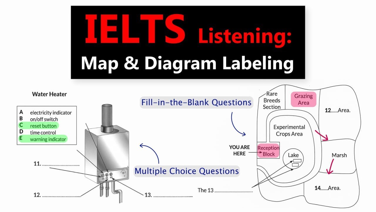 Оценка Band 9 в IELTS Listening: Стратегии вопросов по картам и диаграммам