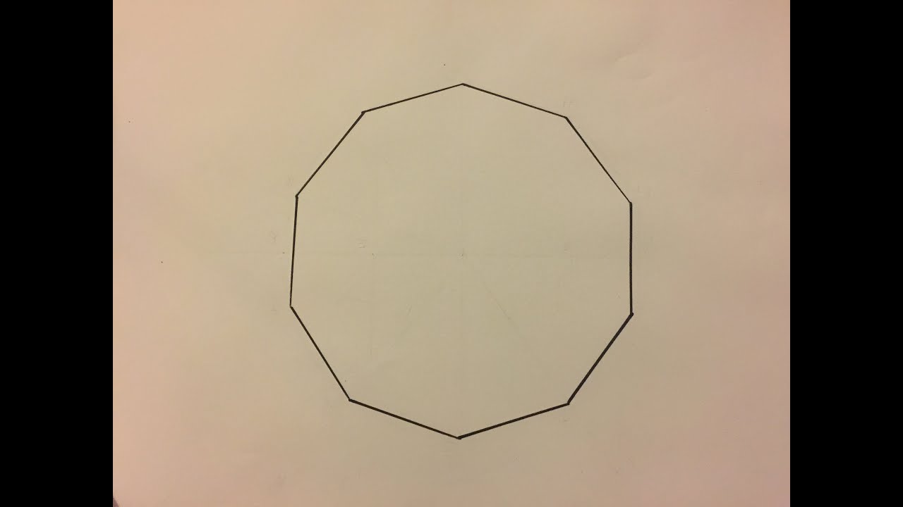 Comment Dessiner Un Décagone - How To Draw A Decagon.
