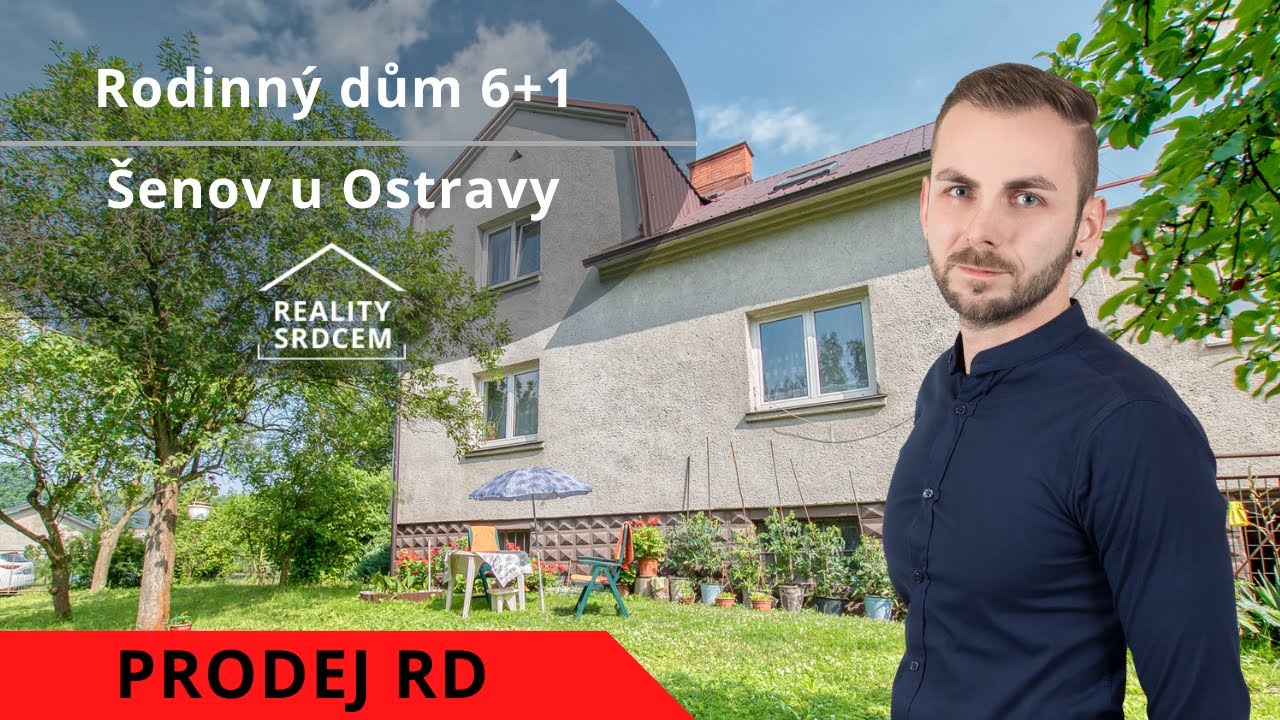 Prodej rodinného domu 6+1 s garáží a hospodářskou budovou, obec Šenov u Ostravy