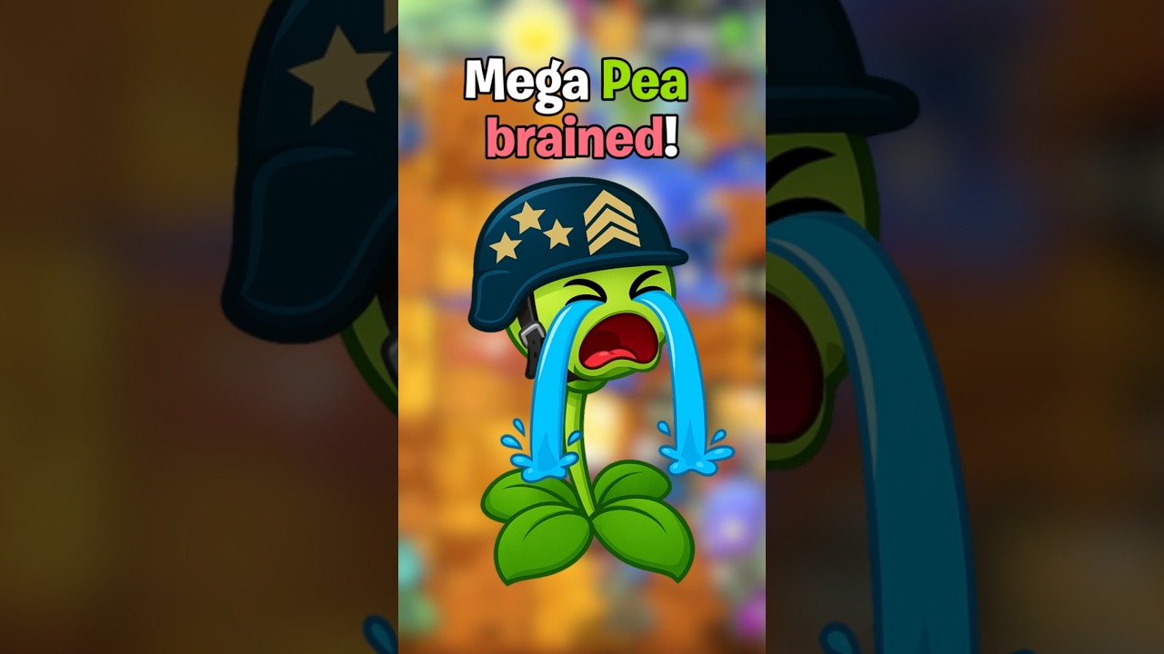 Is the Mega Gatling Pea in PvZ2 a mega pea-brained? #shorts #pvz #pvz2