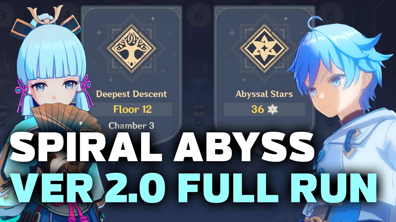 Chongyun & Ayaka Spiral Abyss 2.0 Update (FULL 36 STAR RUN) (Genshin Impact)