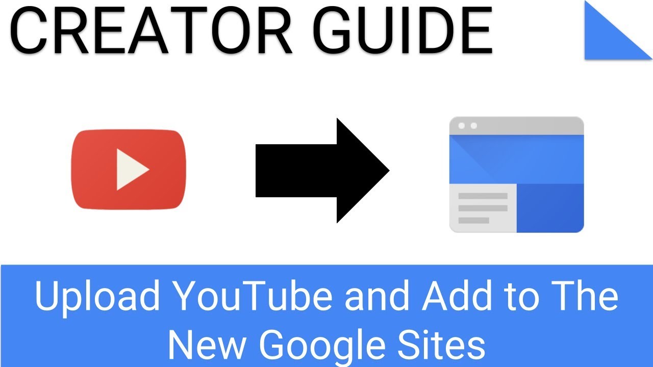 Upload & Add a YouTube to Google Sites
