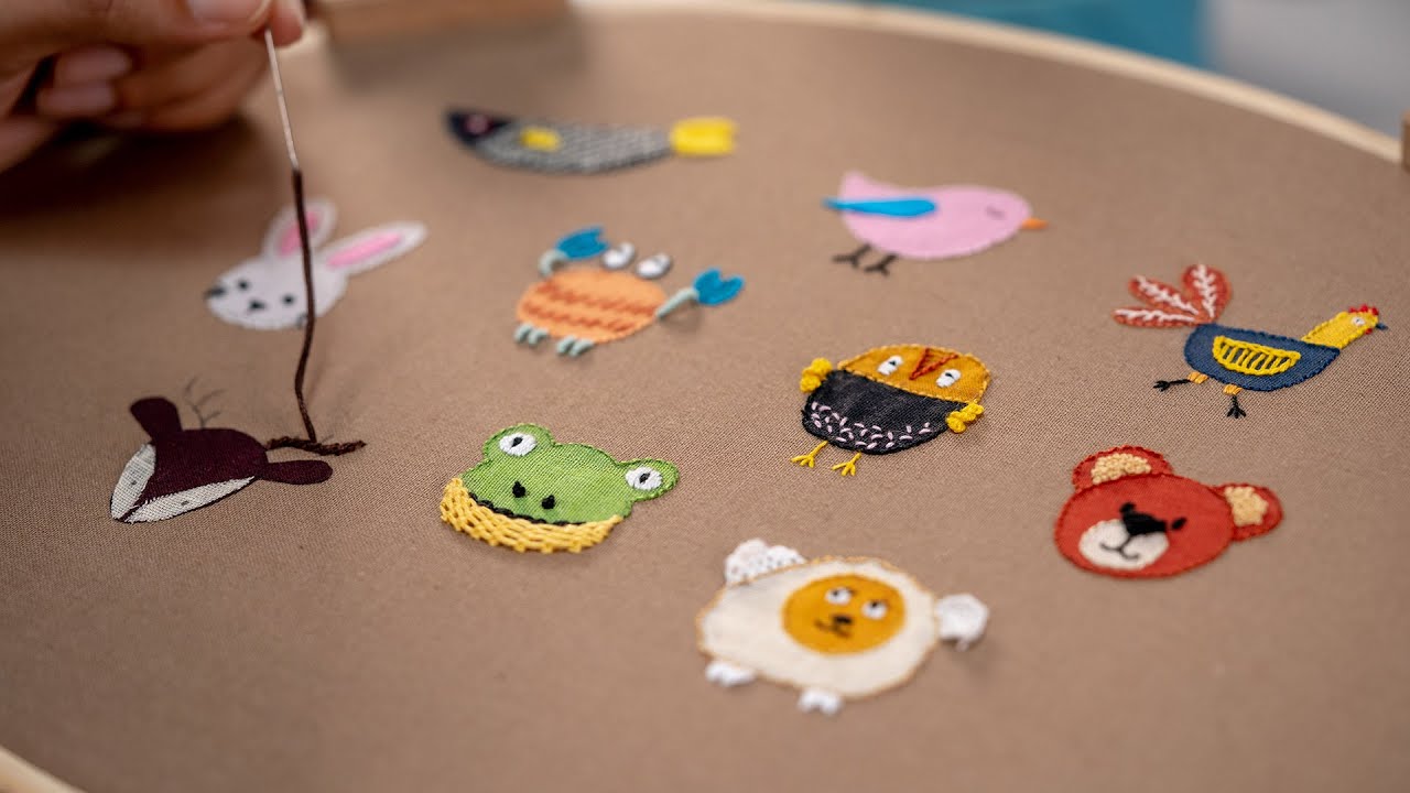 10 Cartoon Designs - Embroidery and Appliqué Fun!