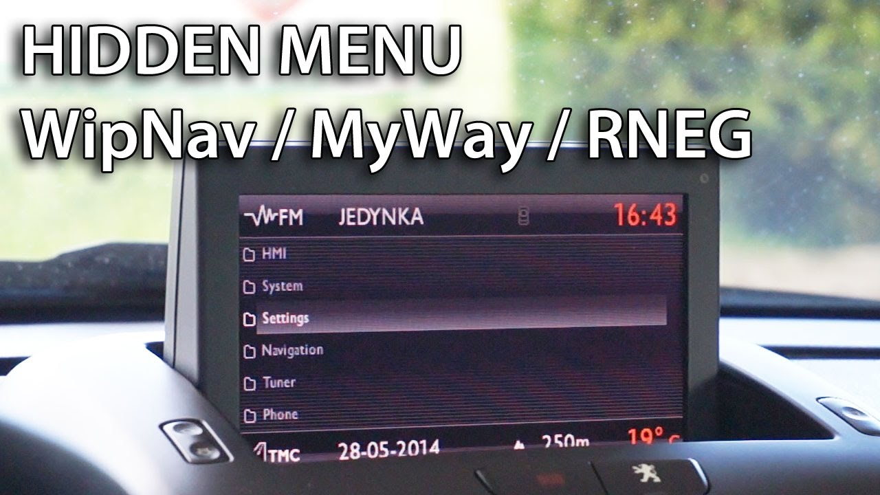 How to get WipNav/MyWay/RNEG navigation hidden menu in Citro&euml;n Peugeot Lancia Fiat (DS3 C5 207 308)