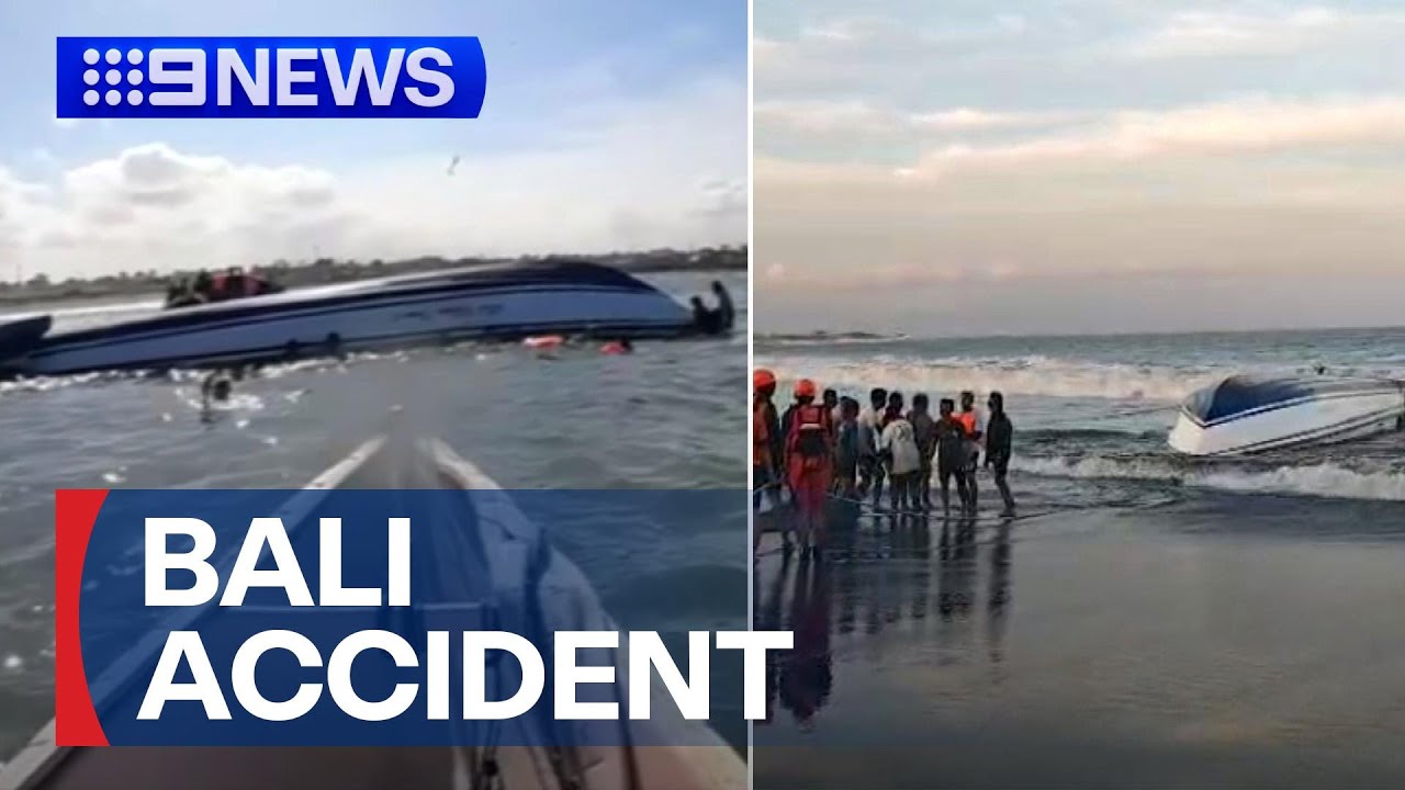 Three killed after ferry capsizes in Bali | 9 News Australia