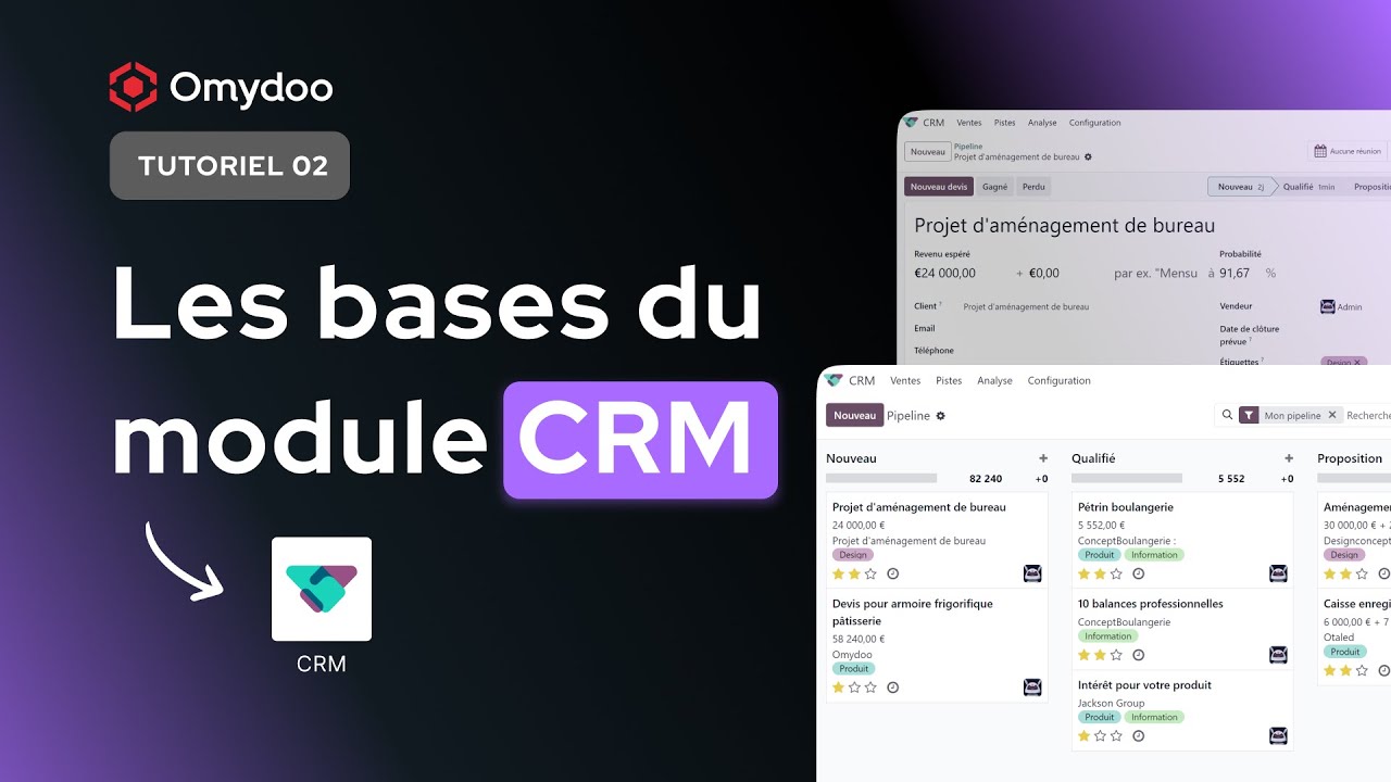 Odoo Tutoriel #02 : Les bases du module CRM (V17)