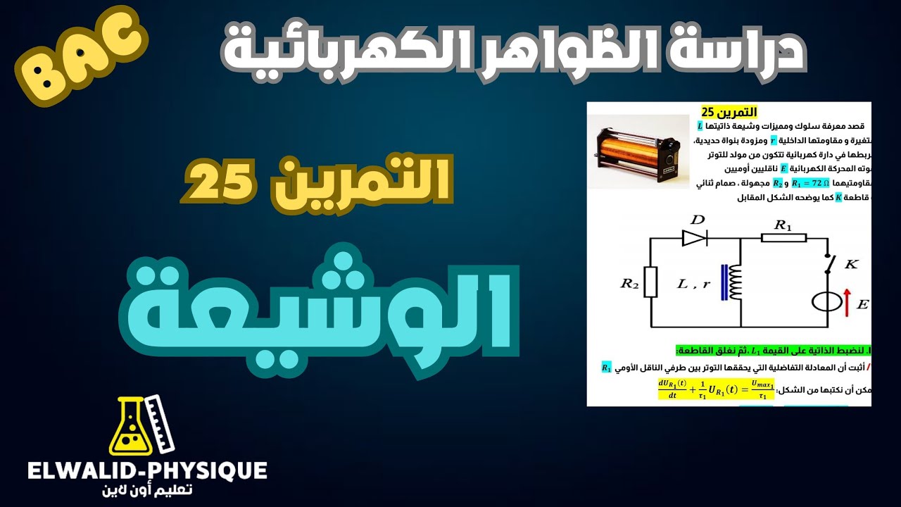 تمرين رائع في الوشيعة 📚بيانات خط مستقيم 🔥بكالوريا 🇩🇿