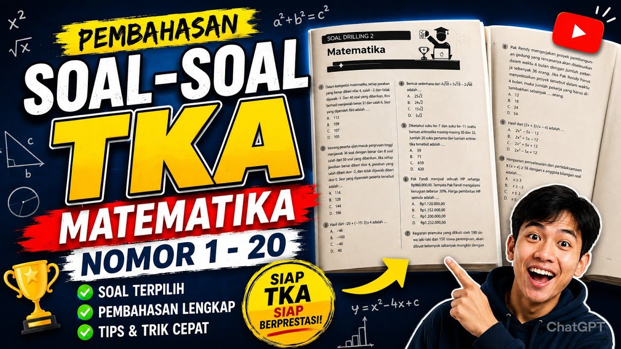 Latihan TKA Matematika SMP (Soal No1-20)