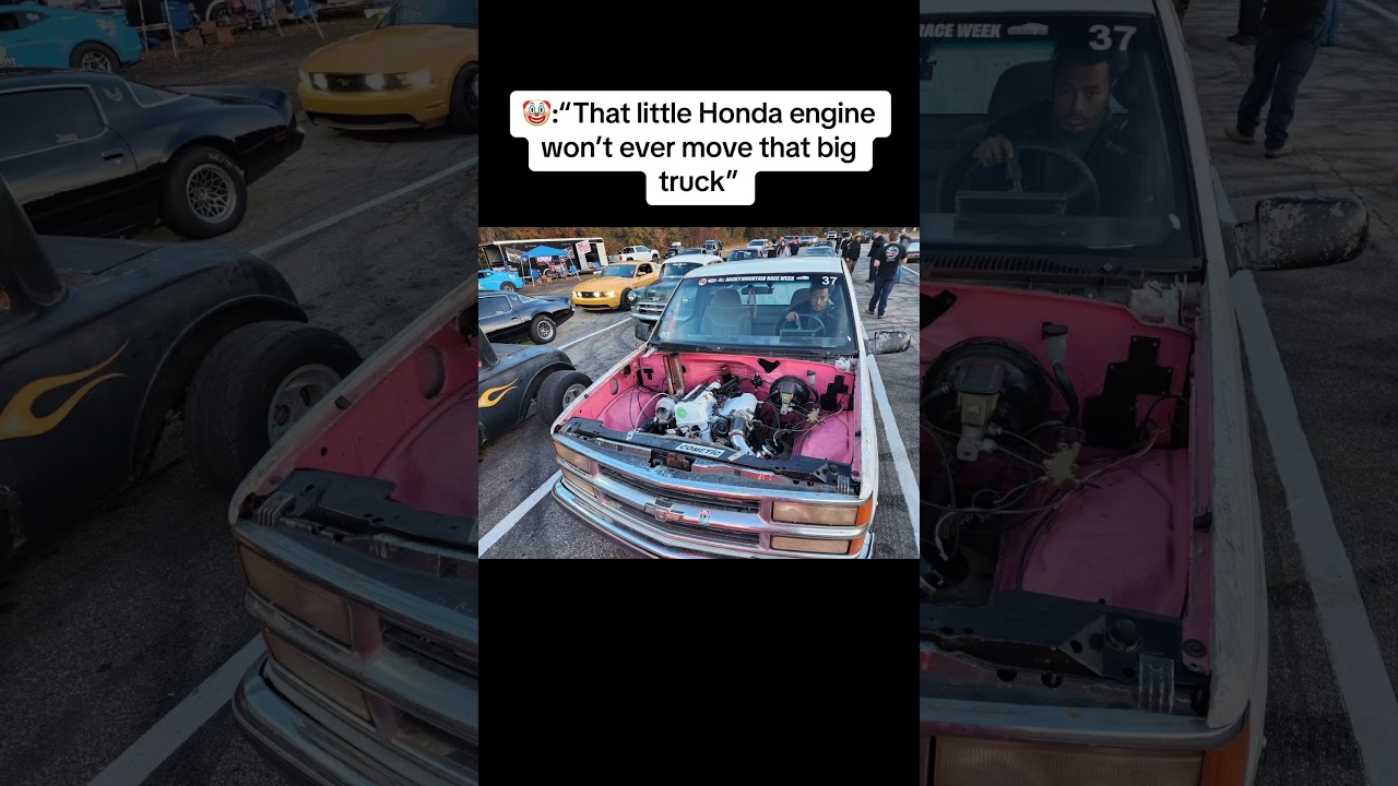 Just a k24a2 engine in a Chevy 1500! #automobile #honda #kswap #kseires #breakingnews #noprep