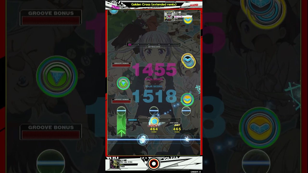 [REFLEC BEAT groovin'!!] Golden cross (extended remix) (HARD)