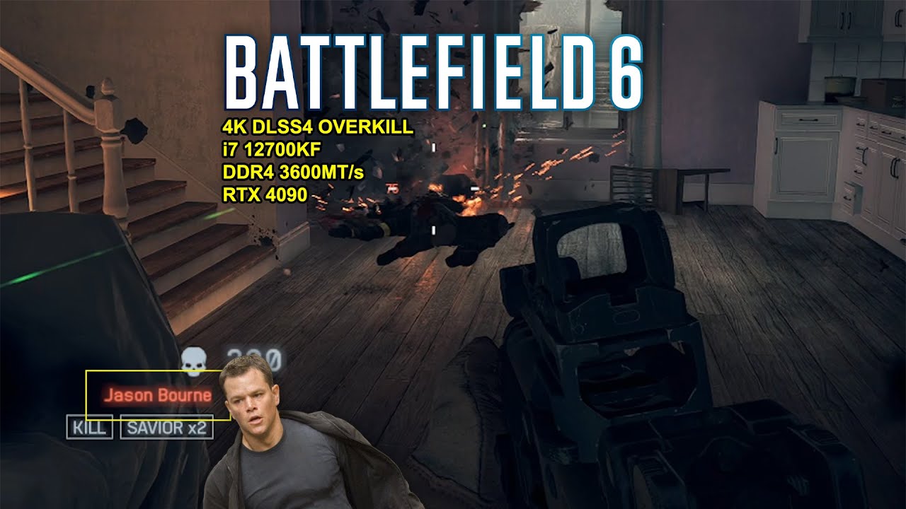 Battlefield 6 Overkill GFX - i7 12700KF & DDR4, RTX 4090, 4K DLSS4 (Frame Gen on vs off)