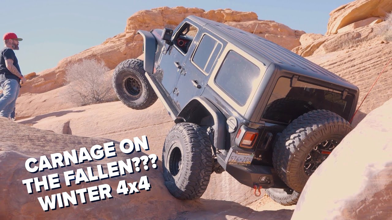 Serious Jeep Carnage on a Rated 9 Trail!  - The Fallen Trail at Winter 4x4 Jamboree