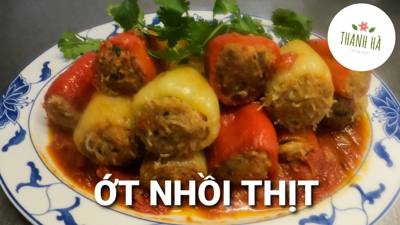 Cách làm Ớt nhồi Thịt/Ớt nhồi Thịt sốt Cà Chua :