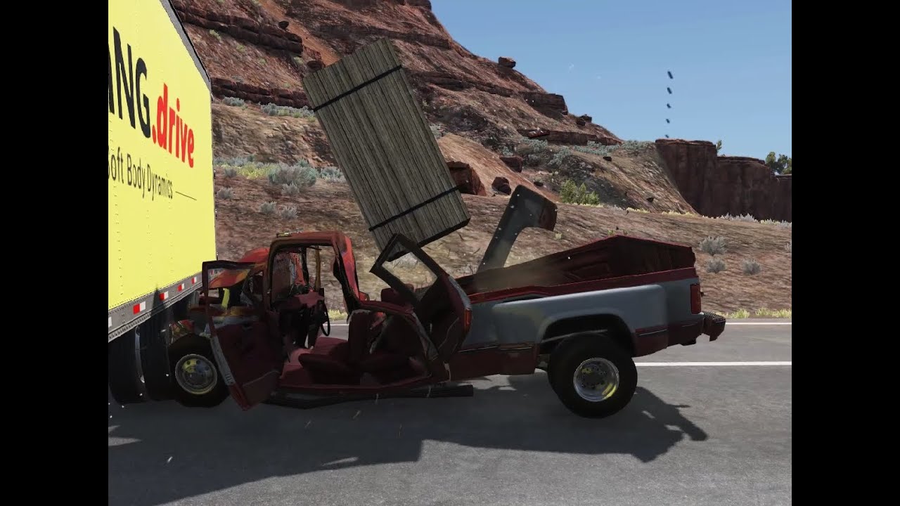 why you should always tie down your cargo (beamNG.drive)