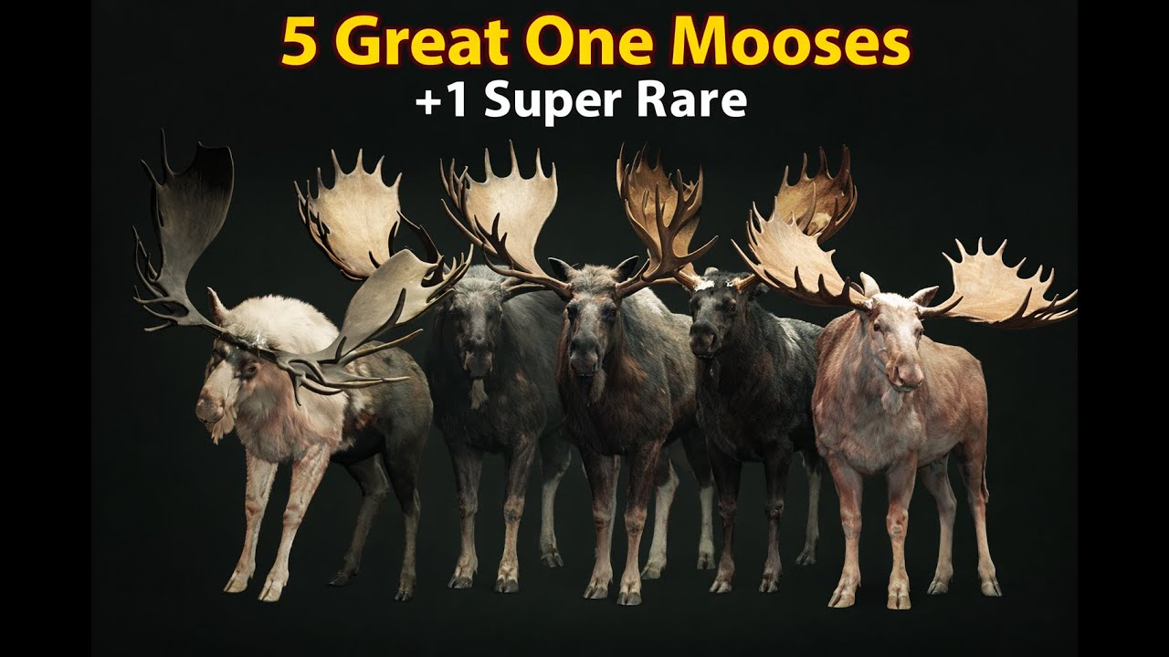 5 great ones and 1 super rare moose. theHunter: Call of the Wild